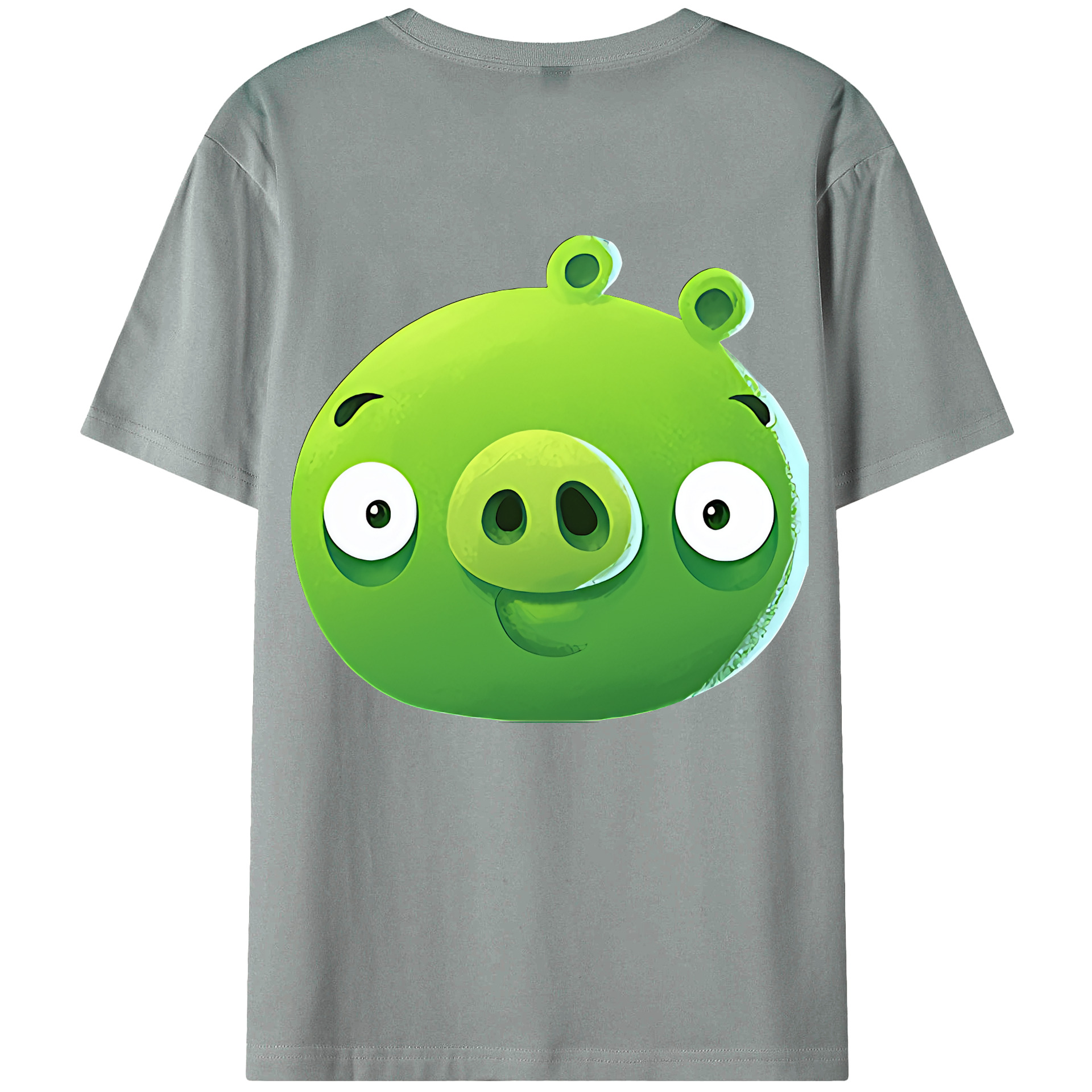 （画像用） Angry Birds アングリーバード 綿100％ メンズ半袖Tシャツ（バックプリント） 通気性